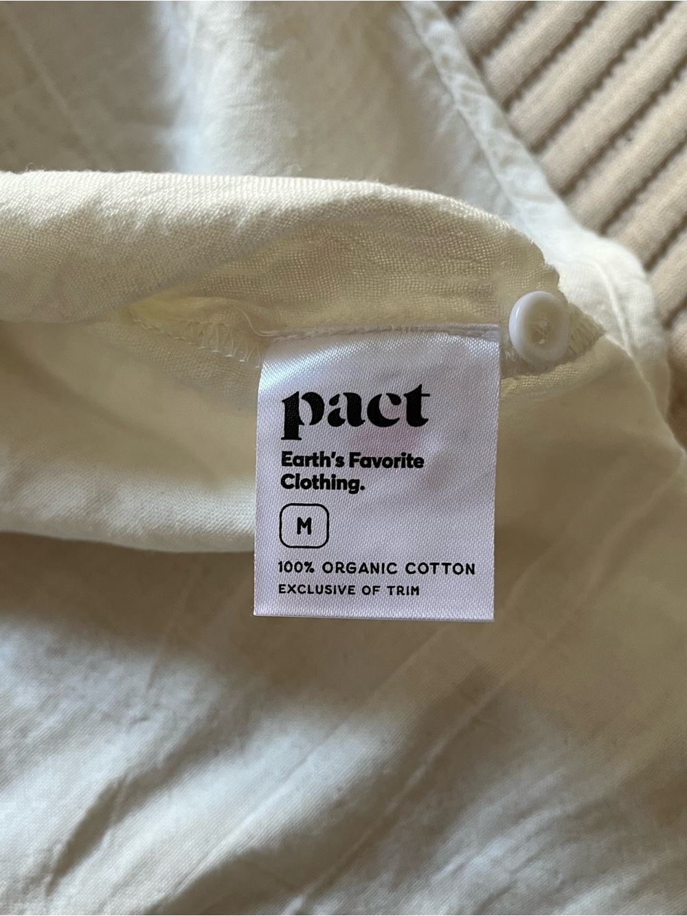 NWT Pact Organic Coastal Double Gauze Oversized Shirt - Picture 4 of 11